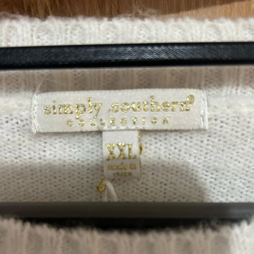 Simply Southern Anastasia Football Teddy Bear Sweater Size XXL